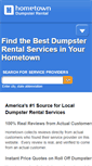 Mobile Screenshot of hometowndumpsterrental.com