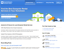 Tablet Screenshot of hometowndumpsterrental.com